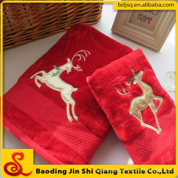 China wholesale towel factory embroidery design Christmas kitchen towel